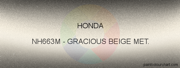 Honda paint NH663M Gracious Beige Met.