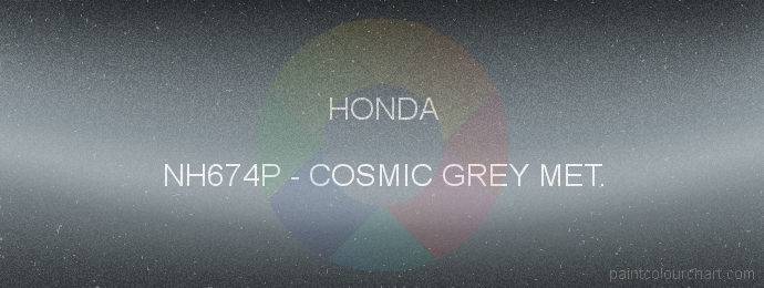 Honda paint NH674P Cosmic Grey Met.