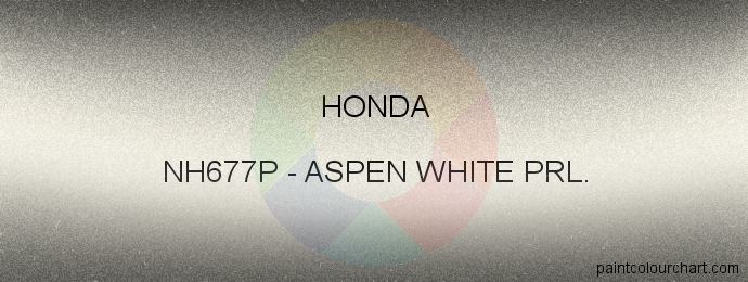 Honda paint NH677P Aspen White Prl.