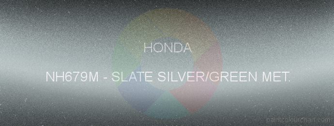 Honda paint NH679M Slate Silver/green Met.