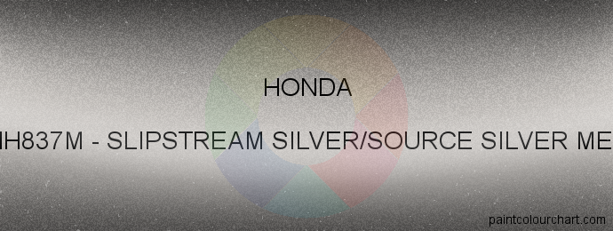 Honda paint NH837M Slipstream Silver/source Silver Met.
