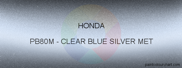 Honda paint PB80M Clear Blue Silver Met