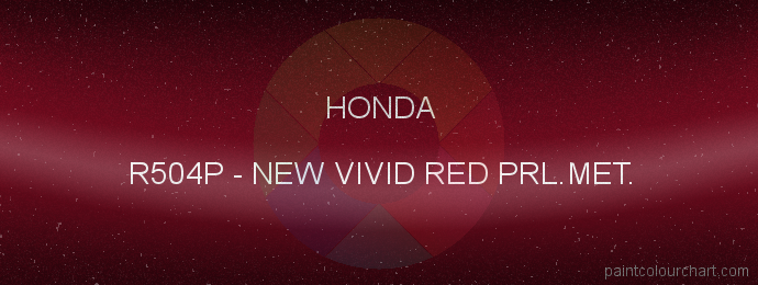 Honda paint R504P New Vivid Red Prl.met.