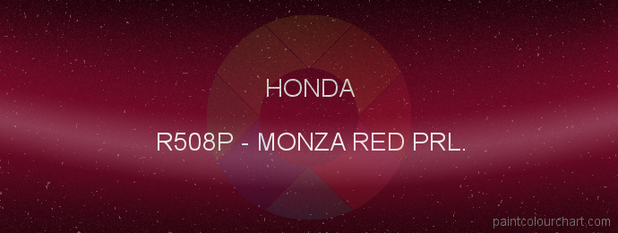 Honda paint R508P Monza Red Prl.