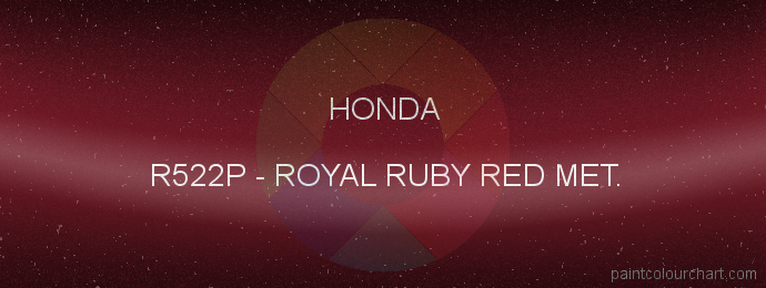 Honda paint R522P Royal Ruby Red Met.