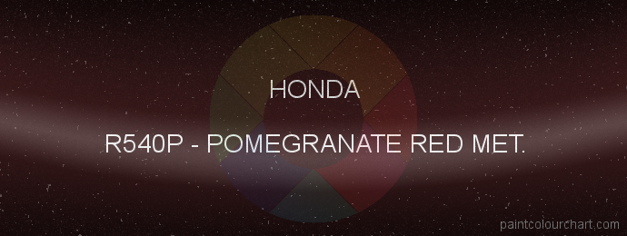 Honda paint R540P Pomegranate Red Met.