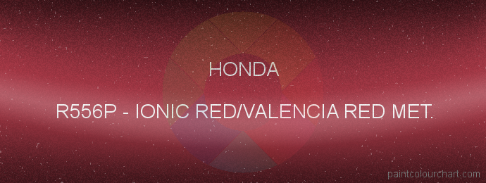 Honda paint R556P Ionic Red/valencia Red Met.