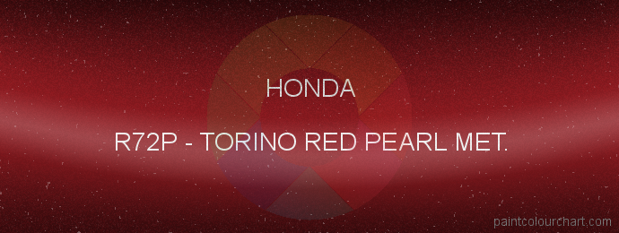 Honda paint R72P Torino Red Pearl Met.