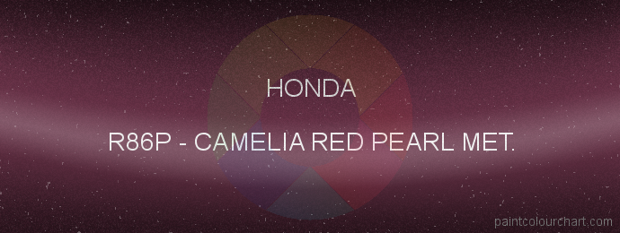 Honda paint R86P Camelia Red Pearl Met.