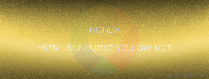 Honda paint Y57M Sunburst Yellow Met.