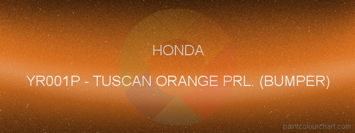 Honda paint YR001P Tuscan Orange Prl. (bumper)