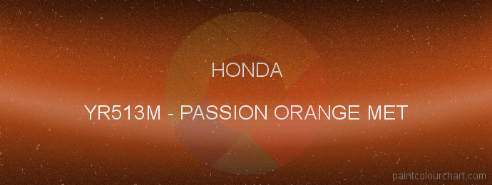 Honda paint YR513M Passion Orange Met