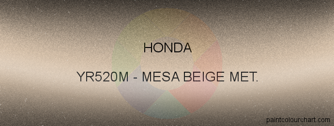 Honda paint YR520M Mesa Beige Met.