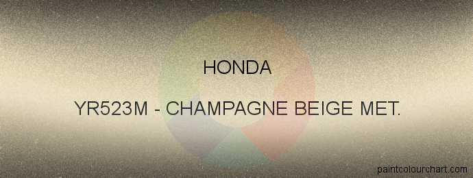 Honda paint YR523M Champagne Beige Met.