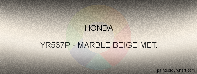 Honda paint YR537P Marble Beige Met.