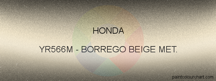 Honda paint YR566M Borrego Beige Met.