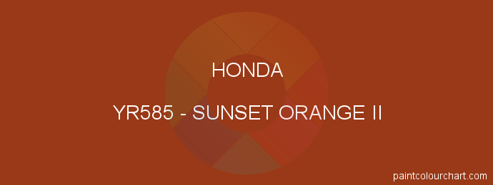 Honda paint YR585 Sunset Orange Ii