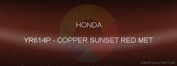 Honda paint YR614P Copper Sunset Red Met.