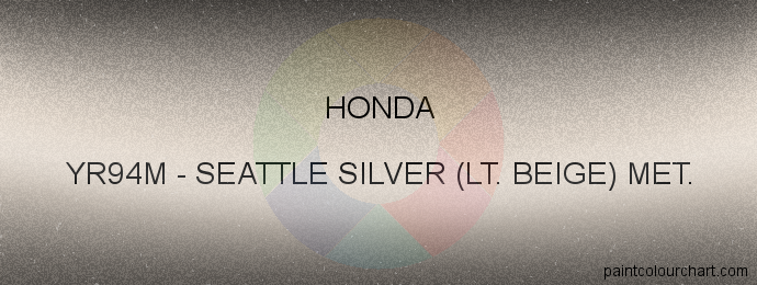 Honda paint YR94M Seattle Silver (lt. Beige) Met.