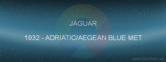 Jaguar paint 1932 Adriatic/aegean Blue Met.