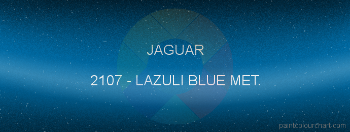 Jaguar paint 2107 Lazuli Blue Met.