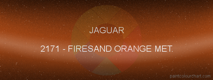 Jaguar paint 2171 Firesand Orange Met.