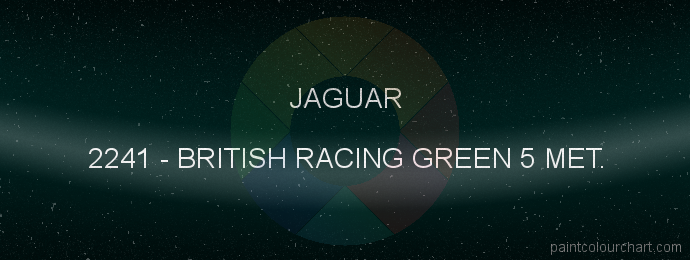 Jaguar paint 2241 British Racing Green 5 Met.