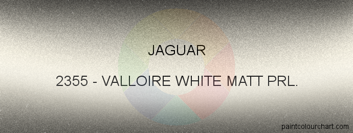 Jaguar paint 2355 Valloire White Matt Prl.