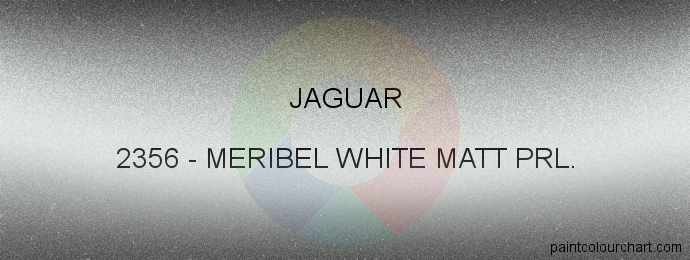 Jaguar paint 2356 Meribel White Matt Prl.
