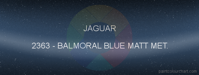 Jaguar paint 2363 Balmoral Blue Matt Met.