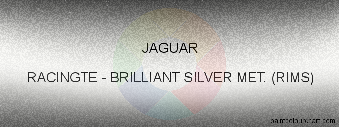 Jaguar paint RACINGTE Brilliant Silver Met. (rims)