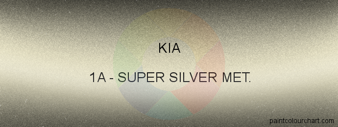 Kia paint 1A Super Silver Met.