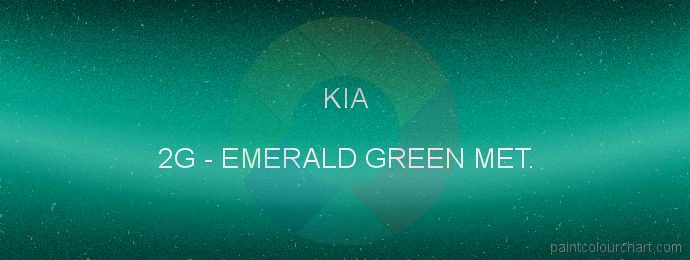 Kia paint 2G Emerald Green Met.