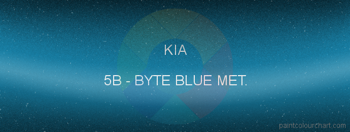 Kia paint 5B Byte Blue Met.