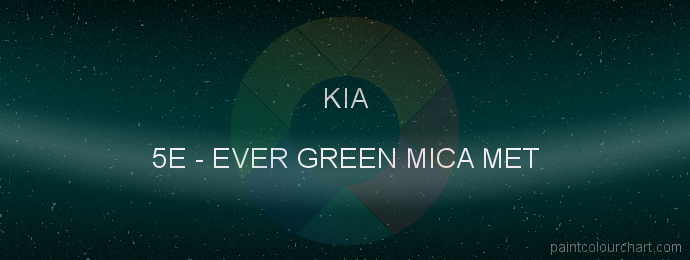 Kia paint 5E Ever Green Mica Met