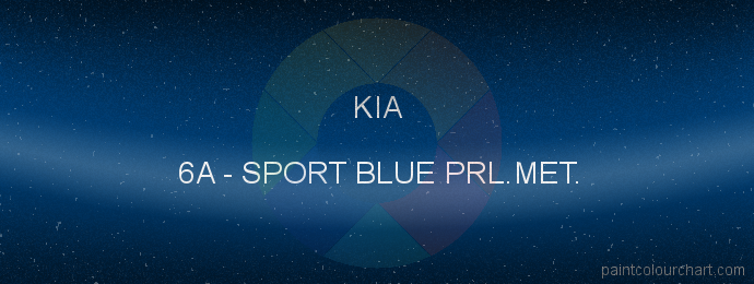 Kia paint 6A Sport Blue Prl.met.