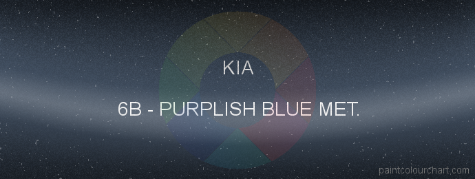 Kia paint 6B Purplish Blue Met.