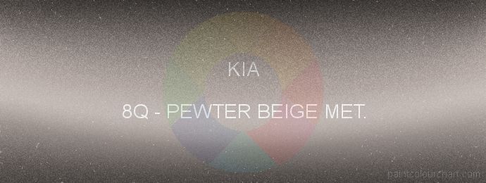 Kia paint 8Q Pewter Beige Met.