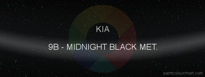 Kia paint 9B Midnight Black Met.