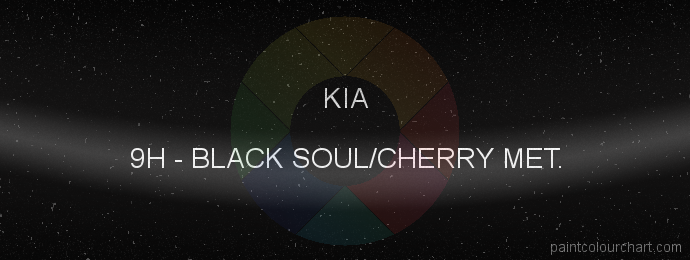 Kia paint 9H Black Soul/cherry Met.