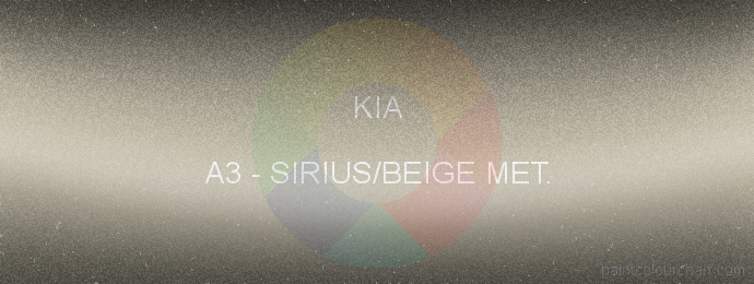 Kia paint A3 Sirius/beige Met.