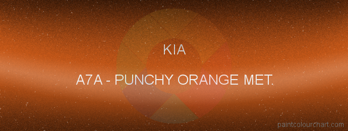 Kia paint A7A Punchy Orange Met.