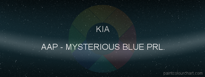 Kia paint AAP Mysterious Blue Prl.