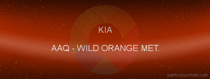 Kia paint AAQ Wild Orange Met.