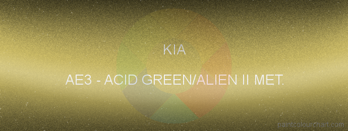 Kia paint AE3 Acid Green/alien Ii Met.
