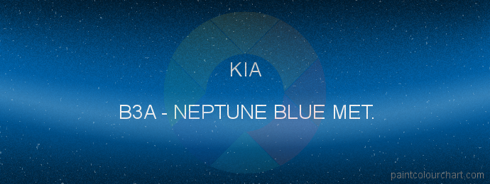 Kia paint B3A Neptune Blue Met.