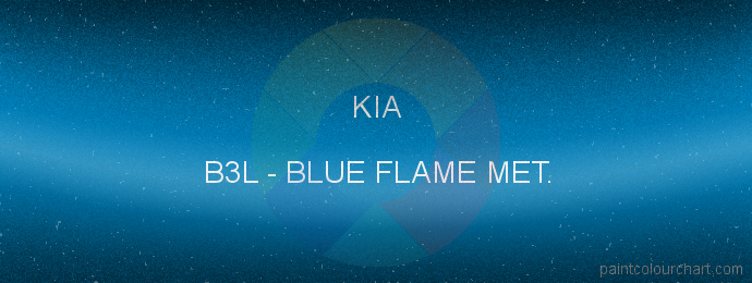 Kia paint B3L Blue Flame Met.