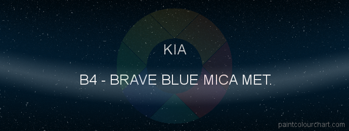 Kia paint B4 Brave Blue Mica Met.