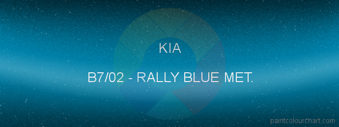 Kia paint B7/02 Rally Blue Met.
