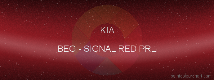 Kia paint BEG Signal Red Prl.